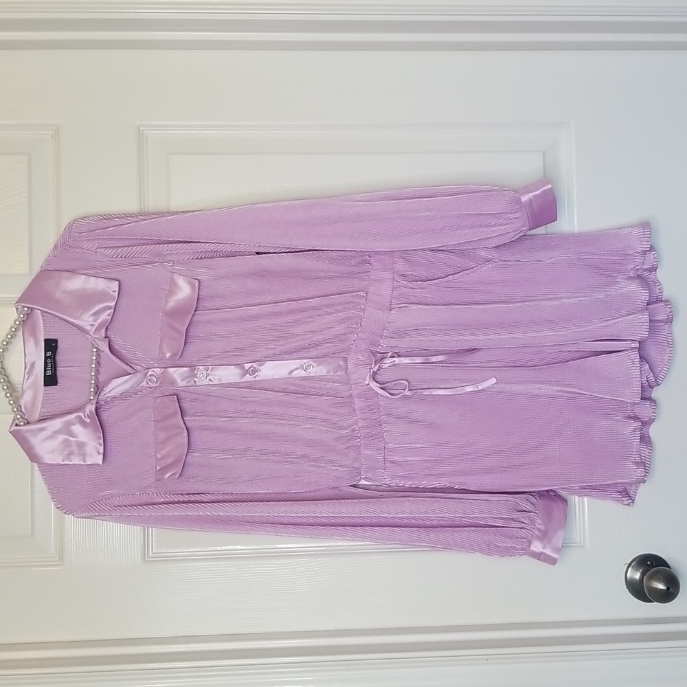 Blue B Light Purple Long Sleeve Romper - Picture 2 of 11